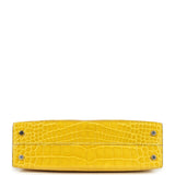 Pre-owned Hermes Kelly Sellier 20 Mimosa Shiny Alligator Palladium Hardware