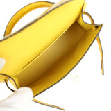 Pre-owned Hermes Kelly Sellier 20 Mimosa Shiny Alligator Palladium Hardware