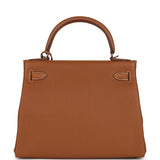 Pre-owned Hermes Kelly Retourne 28 Gold Togo Palladium Hardware