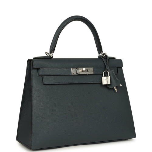 Hermes Kelly Sellier 28 Gris Misty Epsom Palladium Hardware