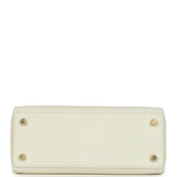 Pre-owned Hermes Kelly Retourne 25 Mushroom Swift Gold Hardware