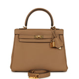 Hermes Kelly Retourne 25 Chai Togo Gold Hardware