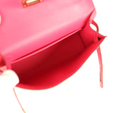 Hermes Kelly Sellier 20 Rose Extreme Epsom Gold Hardware