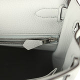 Hermes Kelly Retourne 32 Bleu Pale Clemence Palladium Hardware