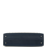 Hermes Kelly Sellier 20 Clouté Bleu Abyss Box Palladium Hardware