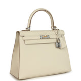 Hermes Kelly Sellier 25 Craie Epsom Electrum Hardware