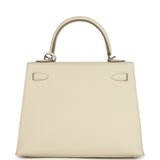 Hermes Kelly Sellier 25 Craie Epsom Electrum Hardware
