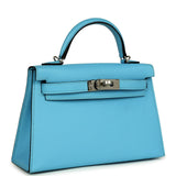 Hermes Kelly Sellier 20 Celeste Epsom Palladium Hardware
