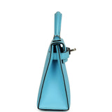 Hermes Kelly Sellier 20 Celeste Epsom Palladium Hardware