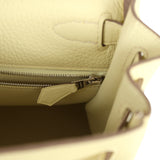 Hermes Kelly Retourne 28 Jaune Milton Clemence Palladium Hardware