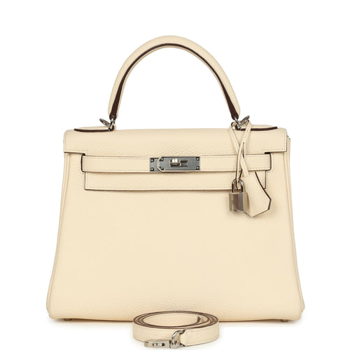Hermes Kelly Retourne 28 Nata Clemence Palladium Hardware