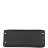 Hermes Kelly Sellier 28 Black Epsom Palladium Hardware