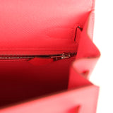 Pre-owned Hermes Kelly Sellier 28 Bougainvillea Epsom Palladium Hardware