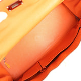 Vintage Hermes Shoulder Kelly 42 JPG Orange Clemence Palladium Hardware