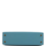 Hermes Kelly Sellier 20 Blue Jean Epsom Gold Hardware