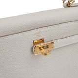 Hermes Kelly Retourne 25 Craie Togo Gold Hardware
