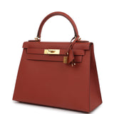 Hermes Kelly Sellier 28 Rouge Venitien Epsom Gold Hardware