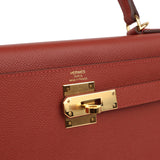 Hermes Kelly Sellier 28 Rouge Venitien Epsom Gold Hardware