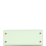 Hermes Kelly Sellier 25 Vert Peppermint Epsom Permabrass Hardware