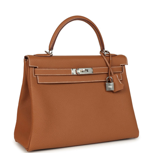 Hermes Kelly Retourne 32 Gold Togo Palladium Hardware