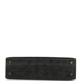 Hermes Kelly Sellier 20 Black Ostrich Permabrass Hardware