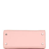 Hermes Kelly Retourne 25 Rose Sakura Swift Palladium Hardware
