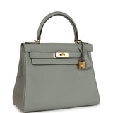 Hermes Kelly Retourne 28 Gris Mouette Togo Gold Hardware