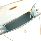 Hermes Kelly Sellier 25 Bleu Brume Epsom Gold Hardware