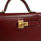 Hermes Kelly Sellier 20 Rouge H Box Gold Hardware
