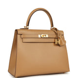 Hermes Kelly Sellier 25 Biscuit Verso Madame Gold Hardware
