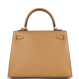 Hermes Kelly Sellier 25 Biscuit Verso Madame Gold Hardware