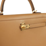 Hermes Kelly Sellier 25 Biscuit Verso Madame Gold Hardware