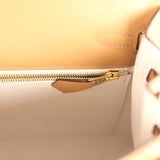 Hermes Kelly Sellier 25 Biscuit Verso Madame Gold Hardware