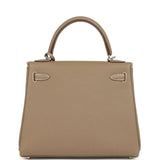 Hermes Kelly Retourne 25 Etoupe Togo Palladium Hardware