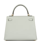 Hermes Kelly Sellier 25 Bleu Glacier Epsom Gold Hardware