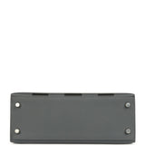 Hermes Kelly Sellier 25 Casaque Etoilee Ardoise Epsom, Black Tadelakt and Vert Peppermint Chevre Mysore Palladium Hardware