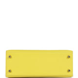 Hermes Kelly Sellier 25 Lime Epsom Gold Hardware