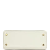 Hermes Kelly Retourne 25 New White Swift Gold Hardware