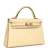 Hermes Kelly Sellier 20 Parchemin Ostrich Gold Hardware