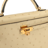 Hermes Kelly Sellier 20 Parchemin Ostrich Gold Hardware