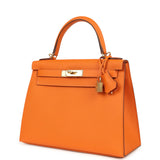 Hermes Kelly Sellier 28 Orange Epsom Gold Hardware