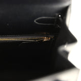Hermes Kelly Sellier 28 Black Box Gold Hardware