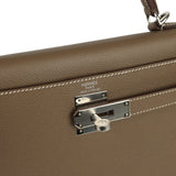 Hermes Kelly Sellier 28 Etoupe Epsom Palladium Hardware