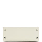Hermes Kelly Sellier 25 New White Epsom Palladium Hardware