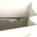 Hermes Kelly Sellier 25 New White Epsom Palladium Hardware