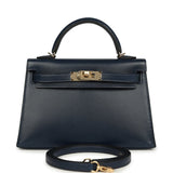 Hermes Kelly Sellier 20 Bleu Abysse Box Permabrass Hardware