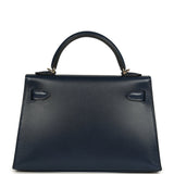Hermes Kelly Sellier 20 Bleu Abysse Box Permabrass Hardware