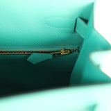 Hermes Kelly Sellier 28 Vert Jade Epsom Gold Hardware