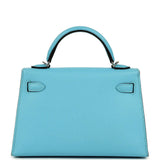 Hermes Kelly Sellier 20 Celeste Epsom Palladium Hardware