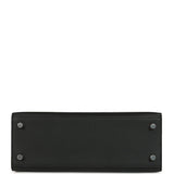 Hermes Kelly Sellier 25 Black Epsom Palladium Hardware